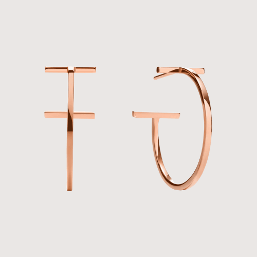 Sculpted Crossline Hoop Earrings Elevating Bold Minimal Aesthetic And Confident Presence